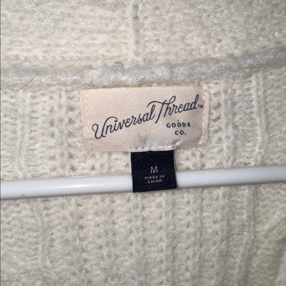 Universal Thread Cream Cable-Knit Button Cardigan - Picture 3 of 5